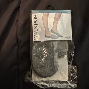WalkPop Gray Women's No Show Socks --One Size